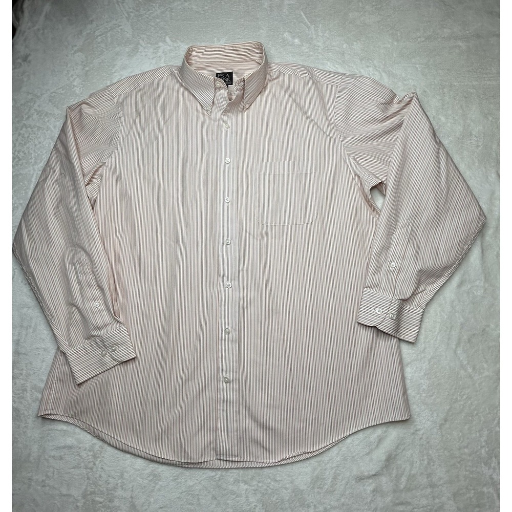 Jos A‎ Bank Men's XL Tailored Fit Long Sleeve Button Down Shirt Striped